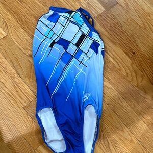 GK Women's Blue Gradient Leotard